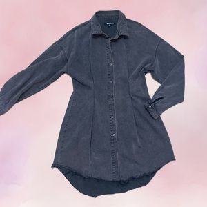 Missguided Black denim Mini Dress 10